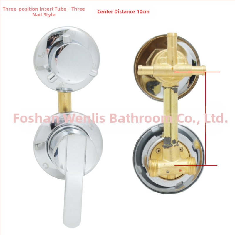 Réz falra szerelt zuhanykeverő – kerámiás szeleppel, 0–100°C, 1 MPa, elektroplakált felület