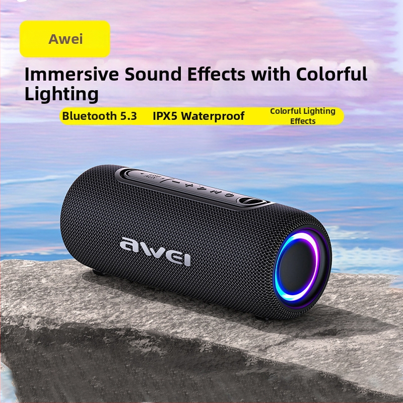 Prenosni Bluetooth zvučnik s dva zvučnika, IPX4 vodootporan, Bluetooth 5.3, 14W, ugrađena baterija 2000–4000mAh