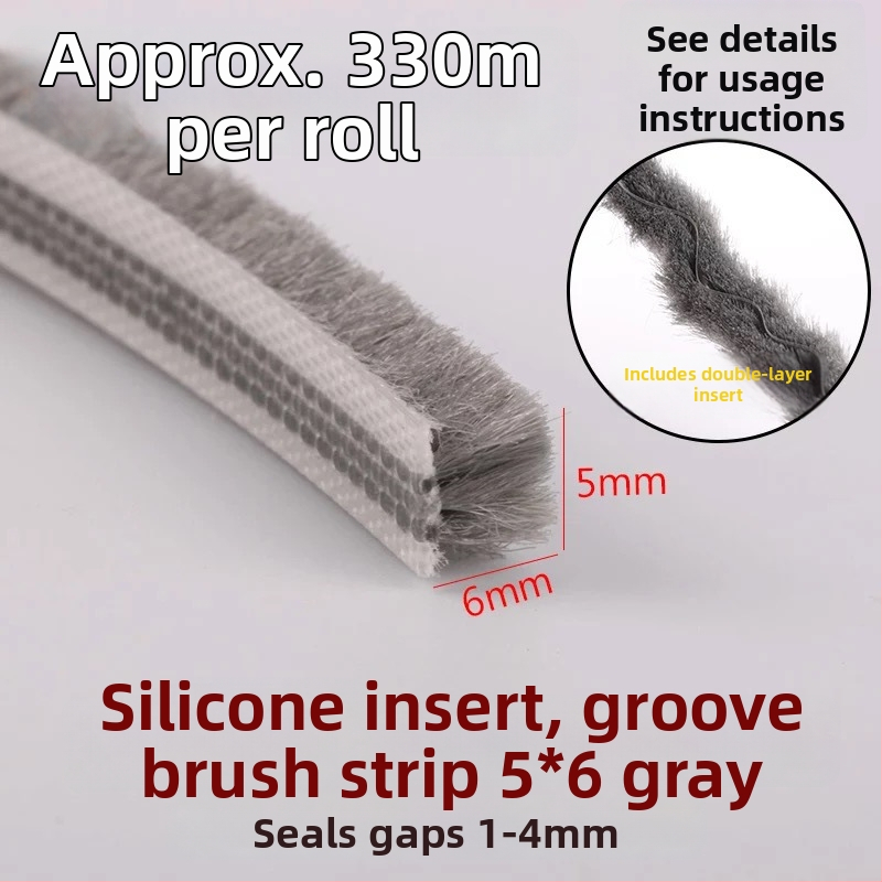 Tesniaci pás typu slot pre dvere a okná z hliníka – silikónové horné, vodeodolný, prachotesný, proti hmyzu a vetru, moderný minimalistický štýl