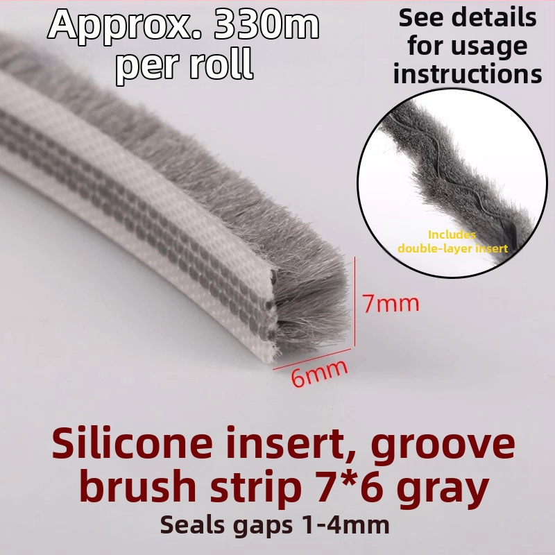 Tesniaci pás typu slot pre dvere a okná z hliníka – silikónové horné, vodeodolný, prachotesný, proti hmyzu a vetru, moderný minimalistický štýl