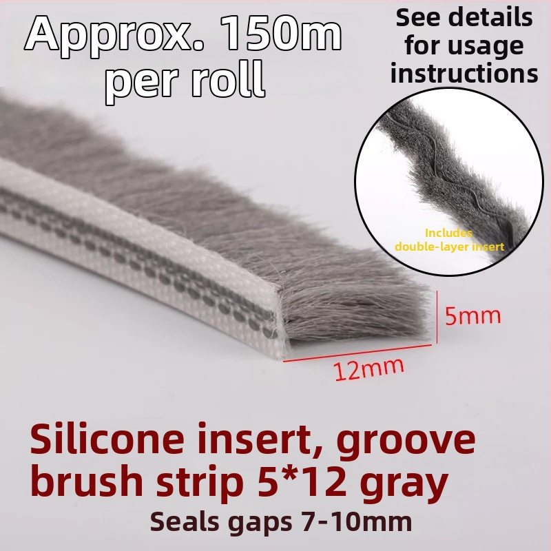 Tesniaci pás typu slot pre dvere a okná z hliníka – silikónové horné, vodeodolný, prachotesný, proti hmyzu a vetru, moderný minimalistický štýl