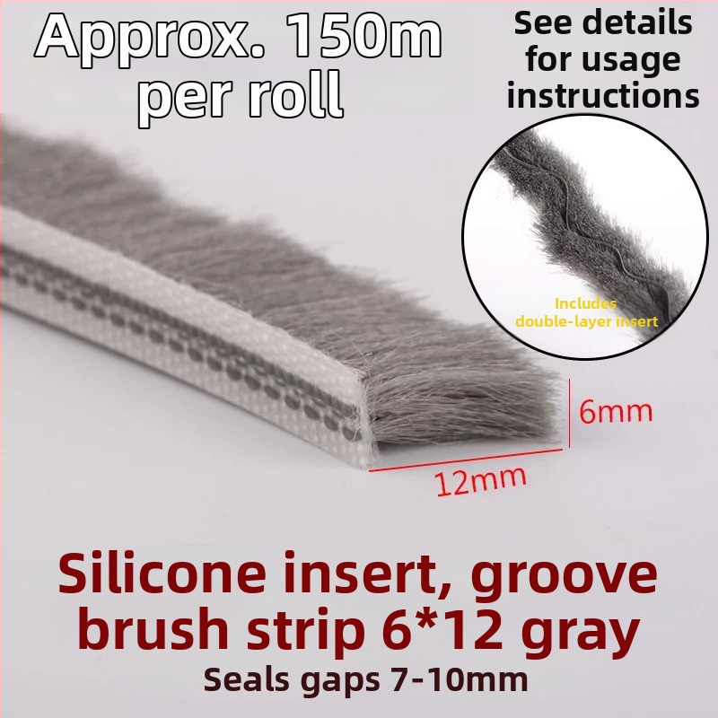 Tesniaci pás typu slot pre dvere a okná z hliníka – silikónové horné, vodeodolný, prachotesný, proti hmyzu a vetru, moderný minimalistický štýl