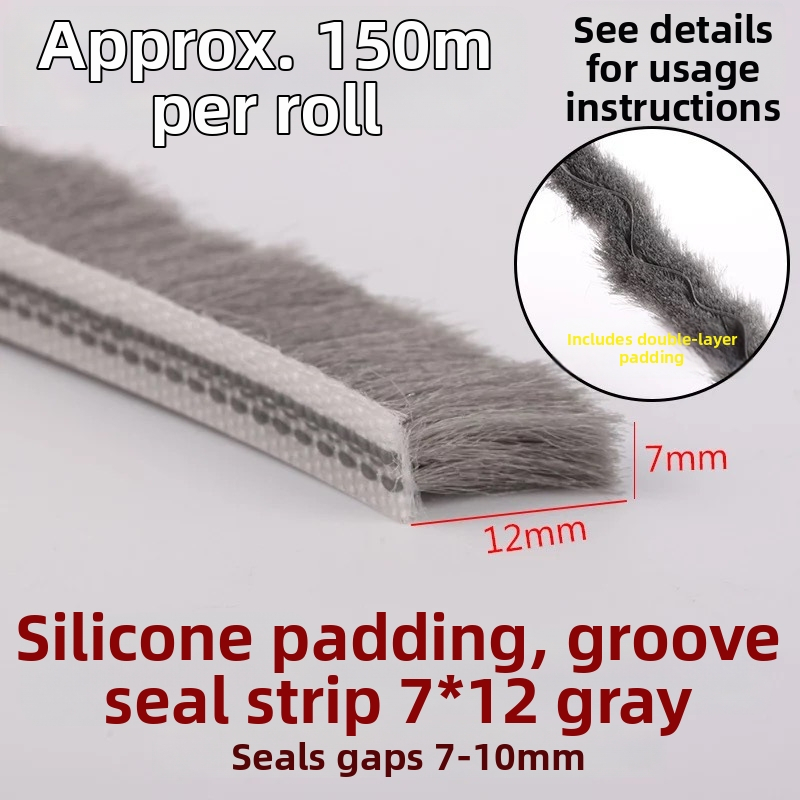 Tesniaci pás typu slot pre dvere a okná z hliníka – silikónové horné, vodeodolný, prachotesný, proti hmyzu a vetru, moderný minimalistický štýl