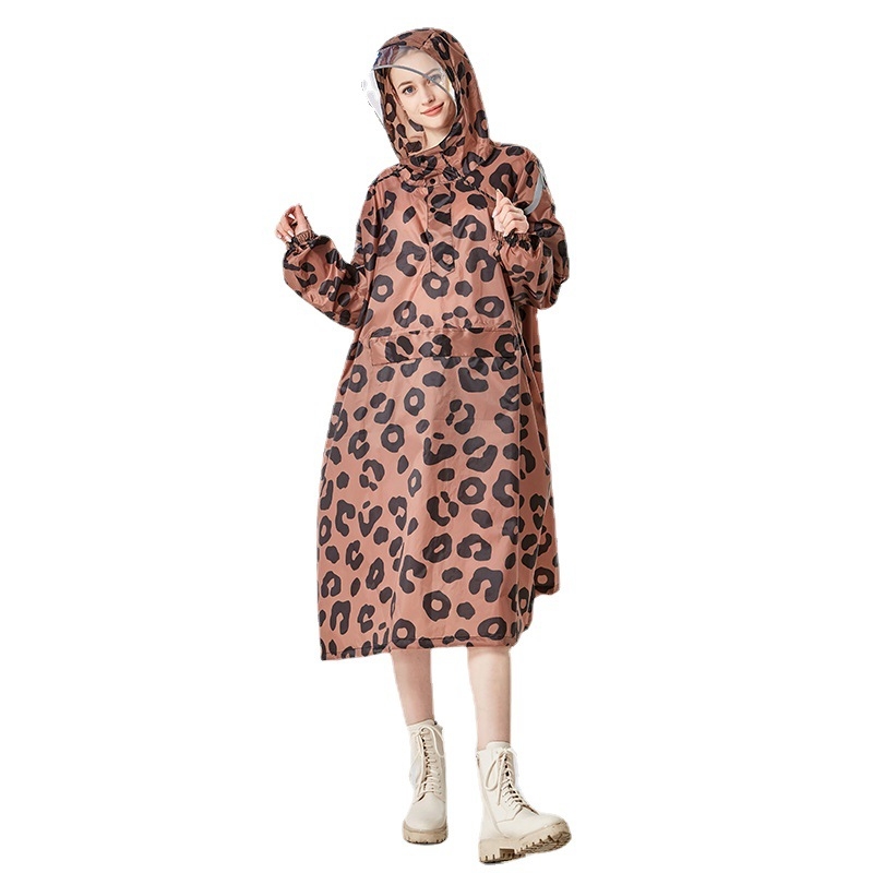 Poncă impermeabilă pentru drumeții, pentru adulți — ușor de purtat cu rucsac, din poliester, cu reflectori de siguranță