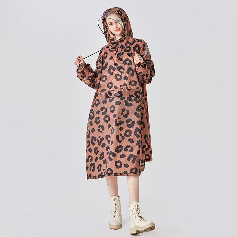 Poncă impermeabilă pentru drumeții, pentru adulți — ușor de purtat cu rucsac, din poliester, cu reflectori de siguranță