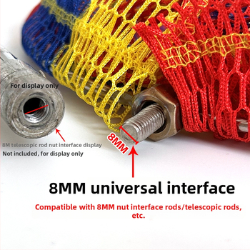 Plasă de pescuit pliabilă din oțel inoxidabil, cu cap solid și inel întărit, plasă nano, plasă de buzunar, încărcare 10, adâncime 40