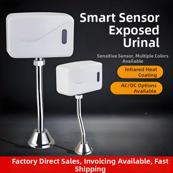 Senzor de toaletă cu robinet de spălare automat – infraroșu, din cupru, alimentare DC, model 26012501, timp de spălare 5 s