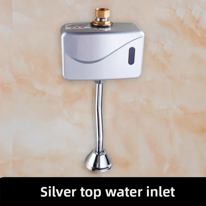 Senzor de toaletă cu robinet de spălare automat – infraroșu, din cupru, alimentare DC, model 26012501, timp de spălare 5 s