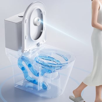 Jie Ai Intelligens WC lefolyó szelepe automata öblítéssel, infravörös érzékelő és távirányító – ABS