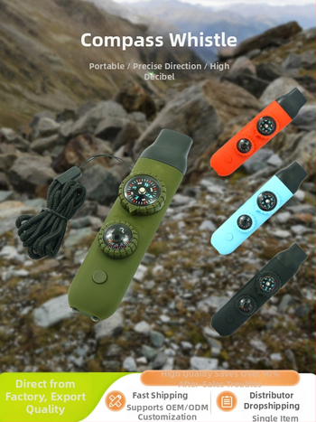 Busolă cu fluier, material didactic, precizie înaltă, pentru exterior, șapte în unu, portabil (Brand: Other; Codul produsului: H7-3; Categoria: Busolă; Origine: Dongguan)