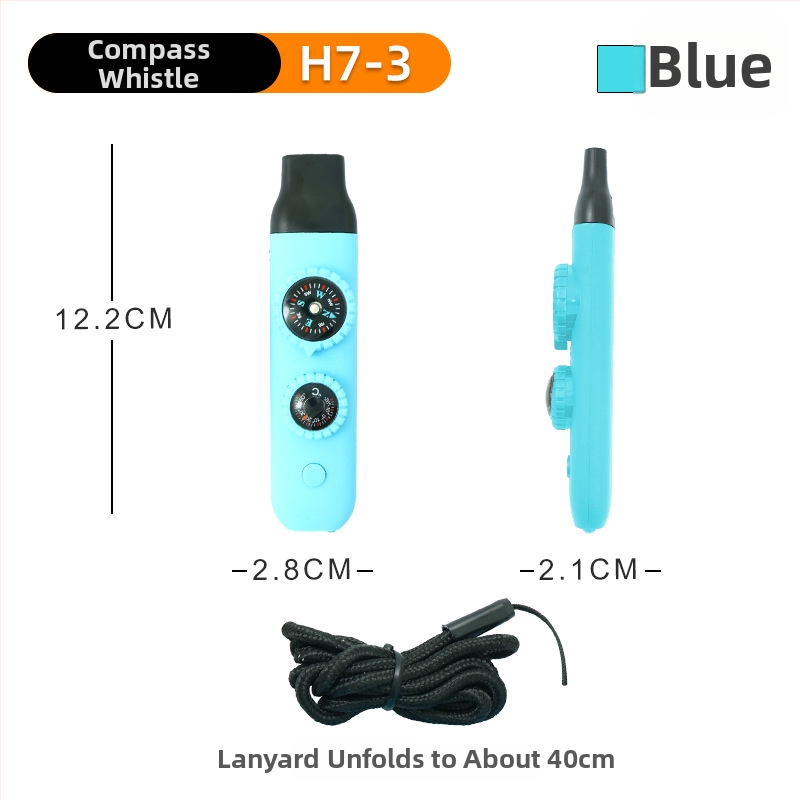 Busolă cu fluier, material didactic, precizie înaltă, pentru exterior, șapte în unu, portabil (Brand: Other; Codul produsului: H7-3; Categoria: Busolă; Origine: Dongguan)