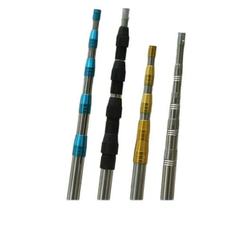 Ţeavă din oțel inoxidabil pentru plasă de pescuit, cu furcă multifuncțională, telescopică, 3–6 secțiuni, pliabilă, compatibilă cu capul de plasă, culegător de fructe, cuțit și cârlig