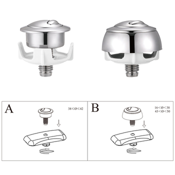 Optima 50 WC öblítő gomb kábelvezérlésű, francia stílusú, kettős gombos szeleppel, ABS