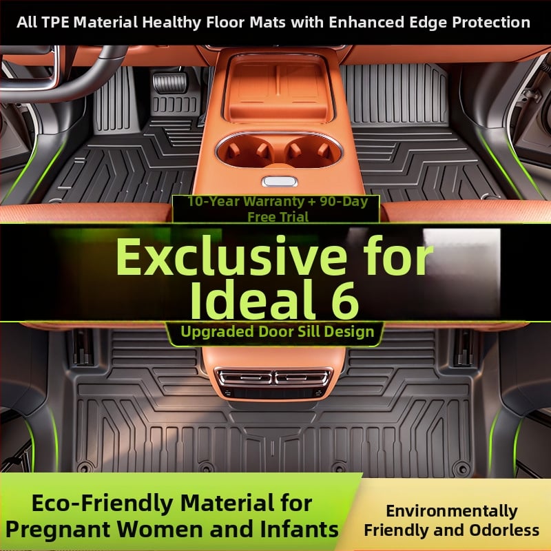 TPE πατάκια δαπέδου για Li Auto i6 2025, ειδικά για το όχημα, προσαρμοσμένη επεξεργασία, δυνατότητα εκτύπωσης λογοτύπου