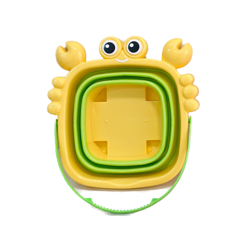 Összecsukható szilikon tengerparti homokvödör – hordozható homokozó készlet, műanyag kivitel, 15–35 éves fiatalok számára