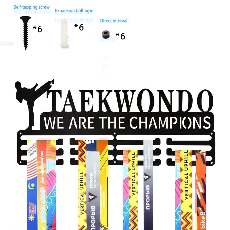 Metalni zidni stalak za medalje s više kuka, skandinavski stil