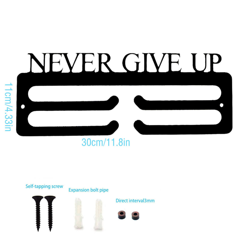 Metalni zidni stalak za medalje s više kuka, skandinavski stil