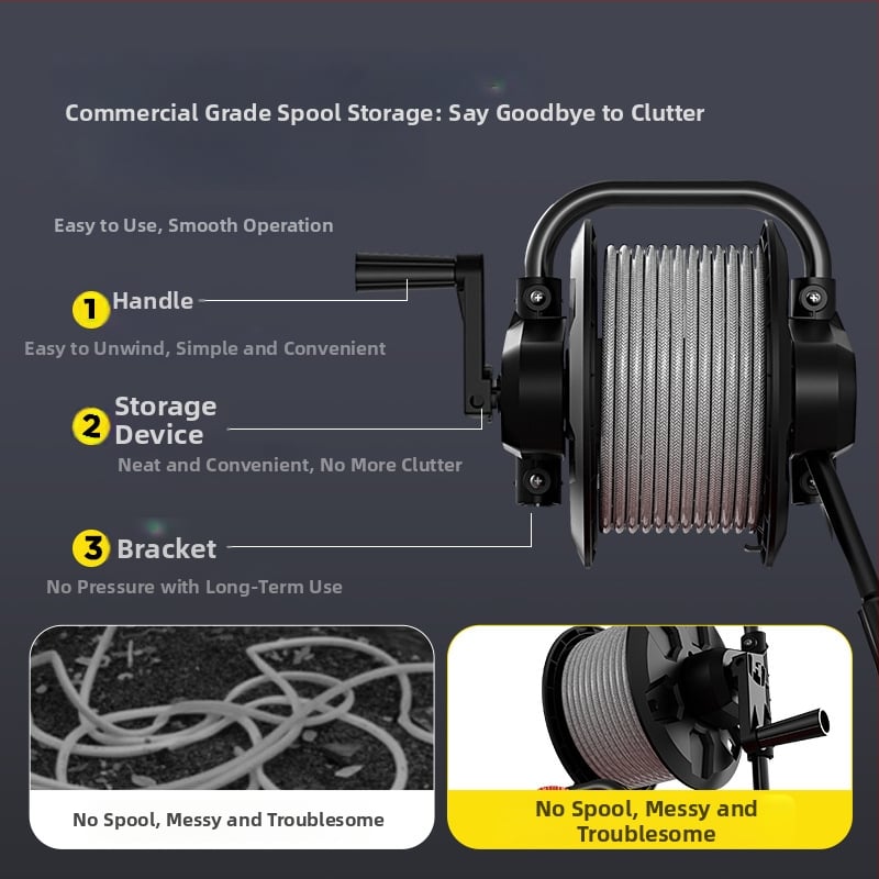 Geno mașină de spălat autoturisme pentru uz casnic, 220V, 1100W, motor cu inducție, capacitate 33L+, furtun 11–20 m