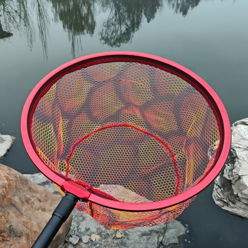 Sheng jiekun Alumínium ötvözetű halászháló fej ragasztóbevonattal és vastag hálóval, pikkely mintázattal