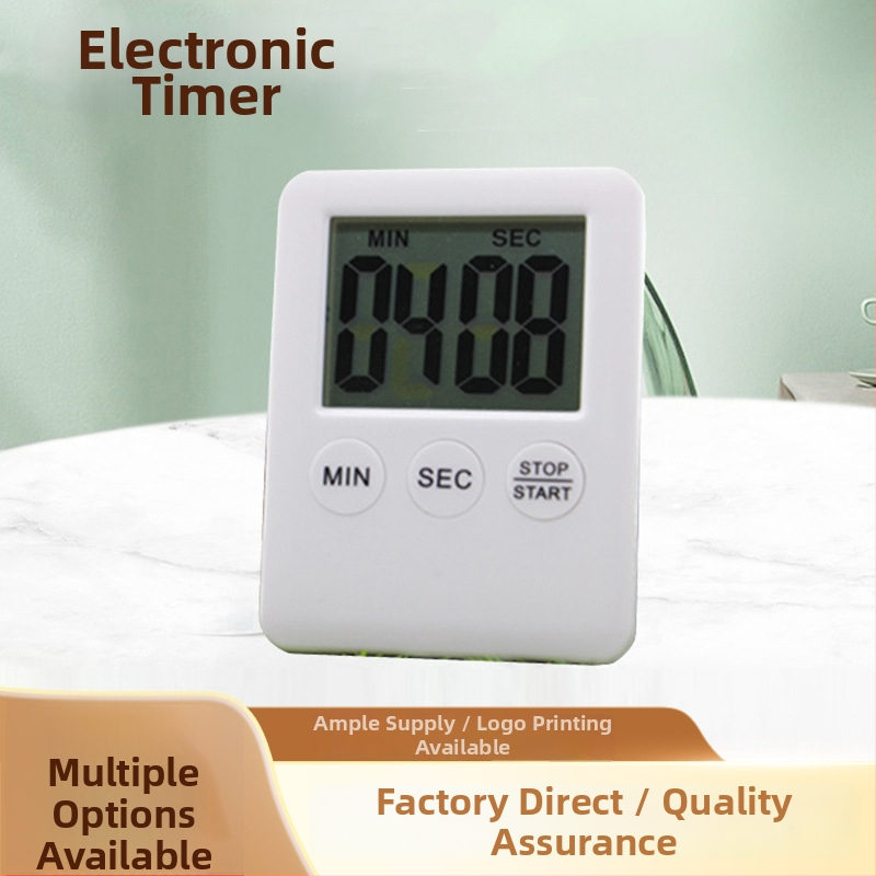 Cronometru electronic de bucătărie cu 99 minute 59 secunde, afișaj LCD, alarmă, imprimare logo, carcasă ABS, alimentare cu baterie