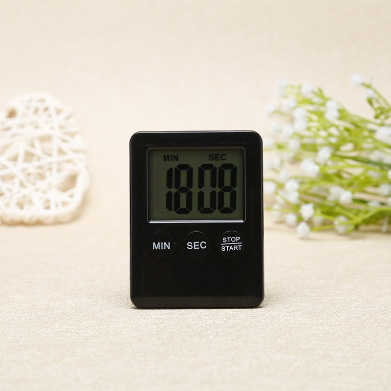 Cronometru electronic de bucătărie cu 99 minute 59 secunde, afișaj LCD, alarmă, imprimare logo, carcasă ABS, alimentare cu baterie