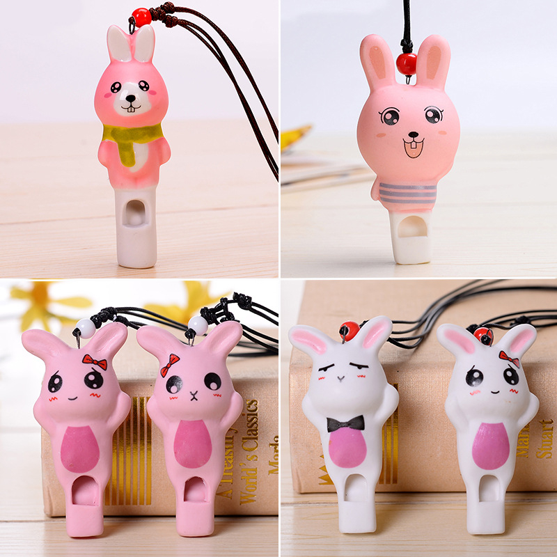 Keramički privjesak s pištoljom u obliku zeca, bijeli porculan, Chengtai Ceramics, Cartoon kategorija, pakiranje u PP vrećici (materijal: bijeli porculan; marka: Chengtai Ceramics; kategorija: Cartoon)