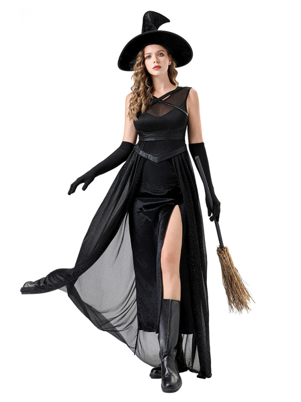 Halloween kostim vještice za pozornicu, ženski cosplay, poliester, sadržaj vlakana 70–80%, proljeće 2025