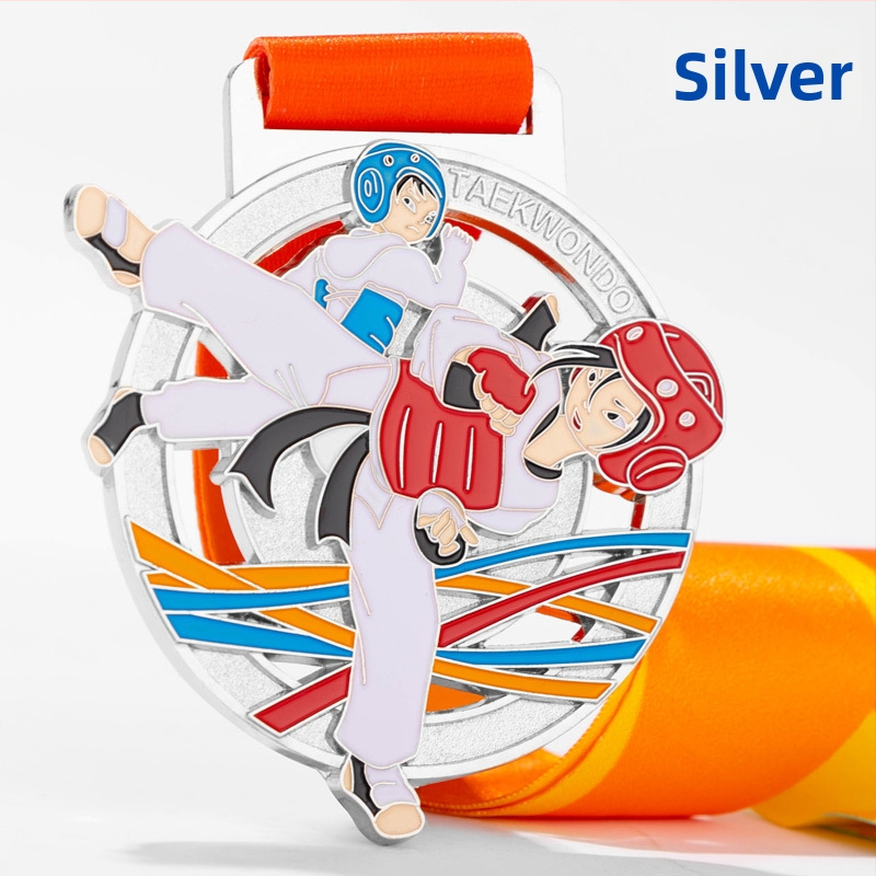 Taekwondo medaila, zinková zliatina s pozlátenou úpravou; tlač loga zahrnutá; možnosť prispôsobenia; vhodné pre individuálne ocenenie; prijímame zmiešané šarže.