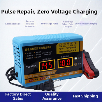 Încărcător de baterie auto și motocicletă, complet automat, 12-24V iešire, 160-240V tensiune de intrare, pentru baterii