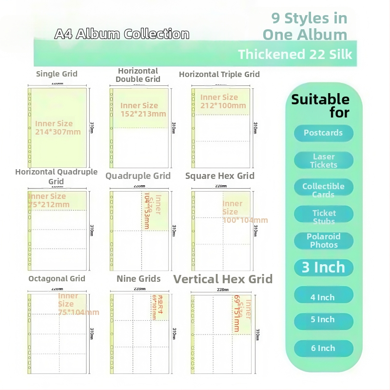 Fotoalbum s voľnými listami, PP obal, viazanie s 10 krúžkami, 10 vnútorných strán, vhodný pre bežné fotografie