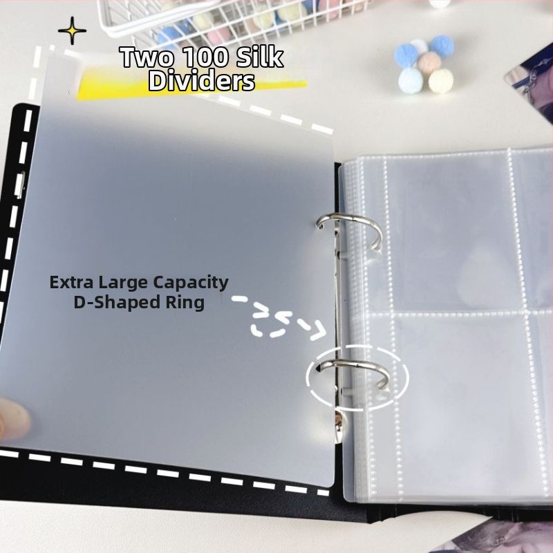 Fotoalbum s voľnými listami, PP obal, viazanie s 10 krúžkami, 10 vnútorných strán, vhodný pre bežné fotografie