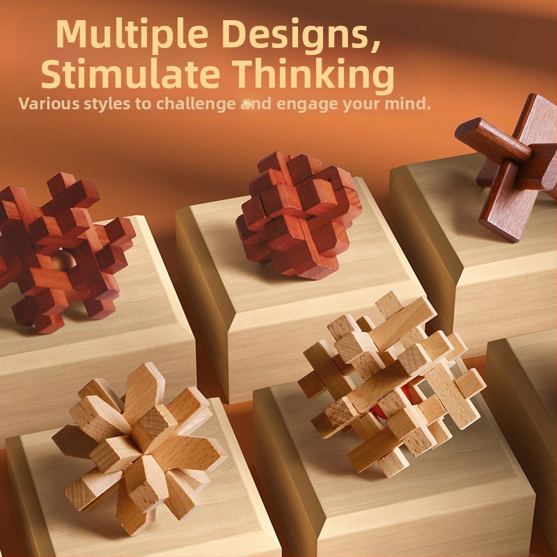 Drveni zagon s Kong Ming/Luban zaključavanjem za djecu 4–6 godina