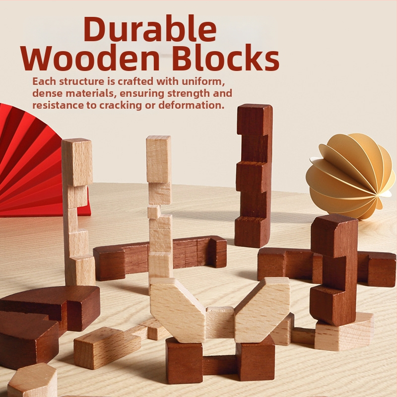 Drveni zagon s Kong Ming/Luban zaključavanjem za djecu 4–6 godina