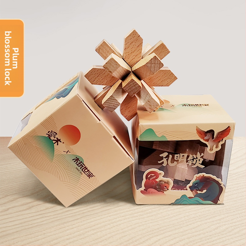 Drveni zagon s Kong Ming/Luban zaključavanjem za djecu 4–6 godina