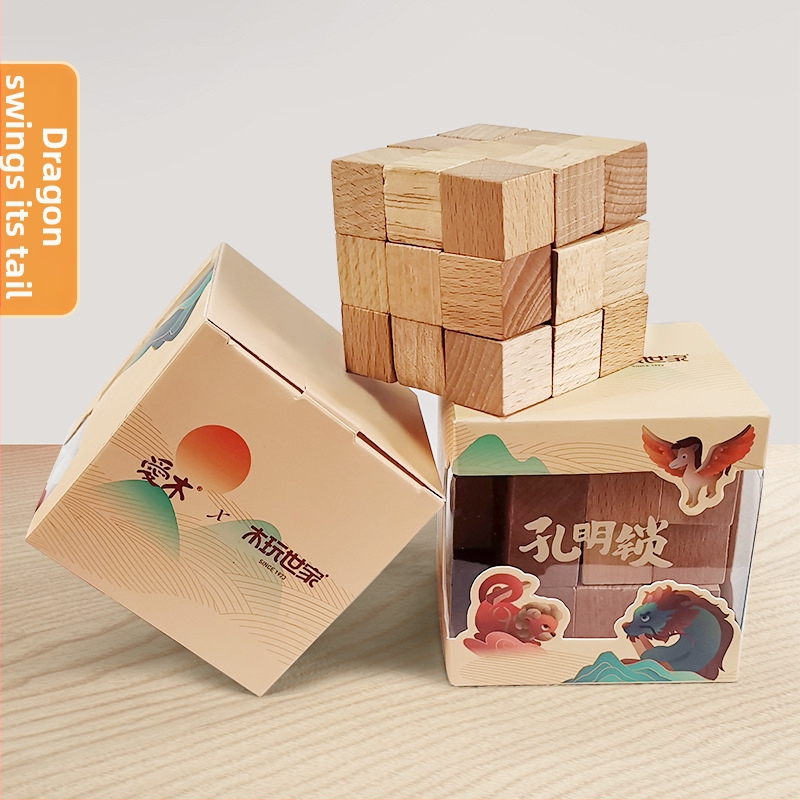 Drveni zagon s Kong Ming/Luban zaključavanjem za djecu 4–6 godina