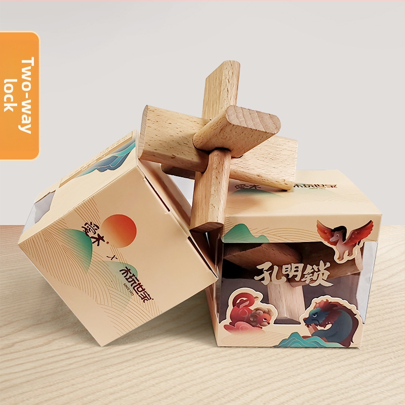 Drveni zagon s Kong Ming/Luban zaključavanjem za djecu 4–6 godina