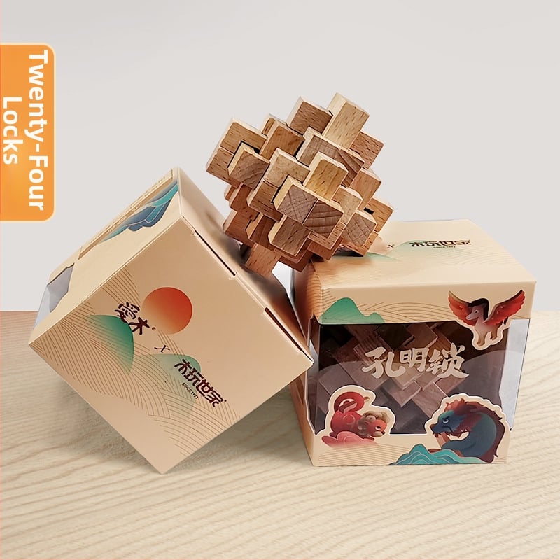 Drveni zagon s Kong Ming/Luban zaključavanjem za djecu 4–6 godina