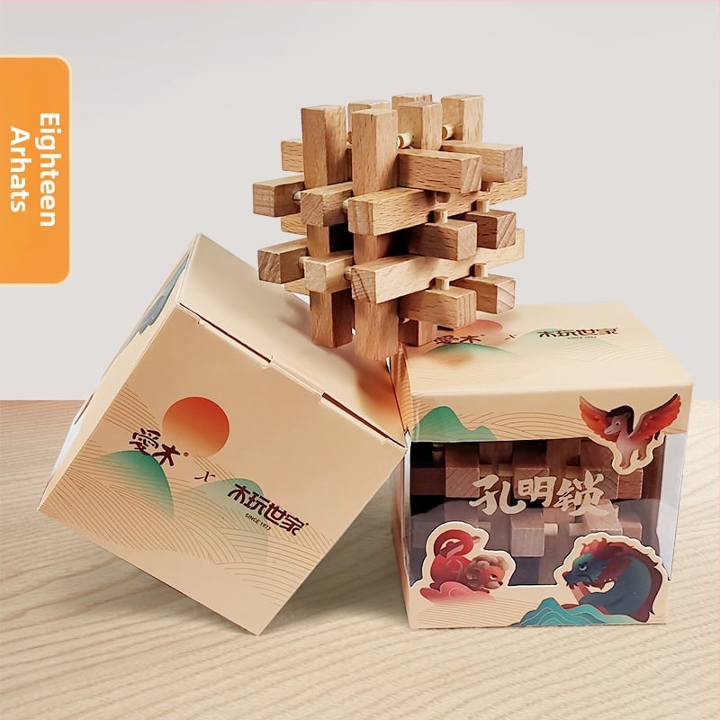 Drveni zagon s Kong Ming/Luban zaključavanjem za djecu 4–6 godina