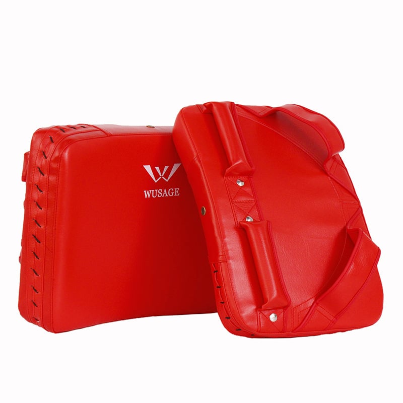 Taekwondo cilj za stopalo s zakrivljenim bočnim udarcem i ciljem za prsa za sparing, s ručnim zahvatom, model WSR-6018, PVC+EVA, 400 g, Marka Wusage/Sage
