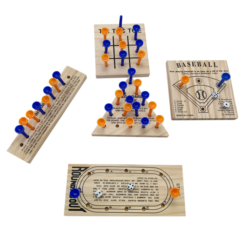 Drvena dječja logička igra: Luban lock, puzzle, mini golf i tradicionalna šahovska igra (materijal: drvo; dobna skupina: 7-14 godina; tip: šahovska igra; značajka: puzzle)