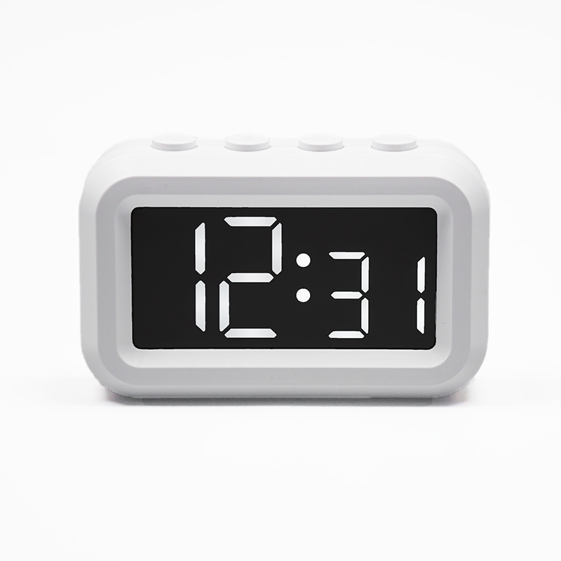 Ceas de birou LED cu timer, corp magnetic dreptunghiular – afișaj digital, cronograf, mișcare electronică, carcasă ABS, alimentare cu baterie