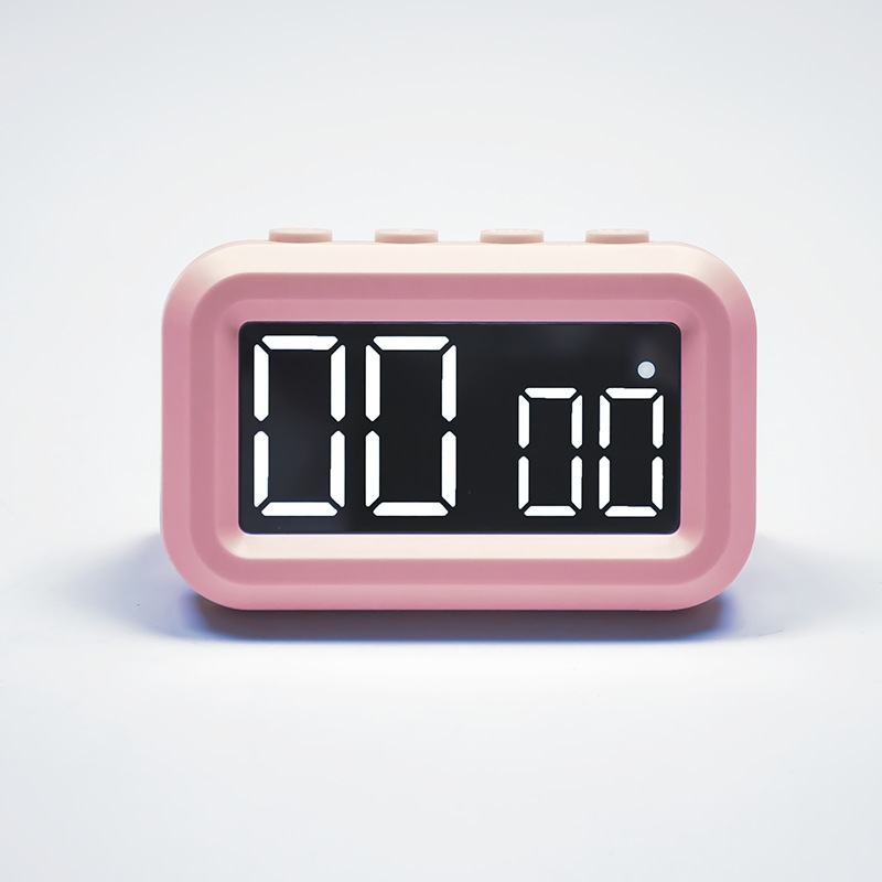 Ceas de birou LED cu timer, corp magnetic dreptunghiular – afișaj digital, cronograf, mișcare electronică, carcasă ABS, alimentare cu baterie