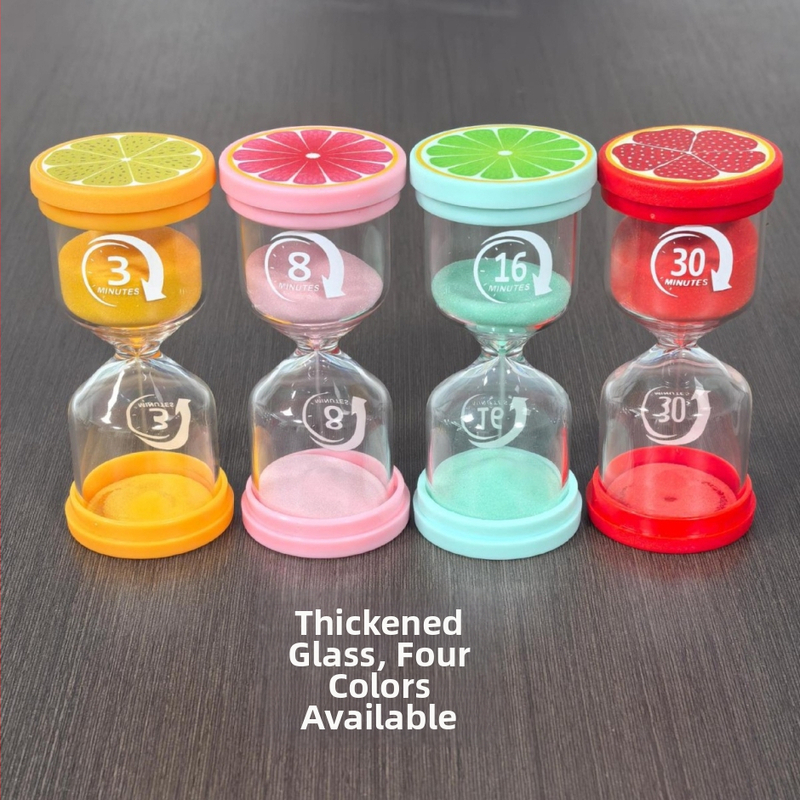 Hodiny s pieskom s ovocnými makrónami, fúkané sklo vysokého borosilikátu, značka YIECGY, pastoračný štýl