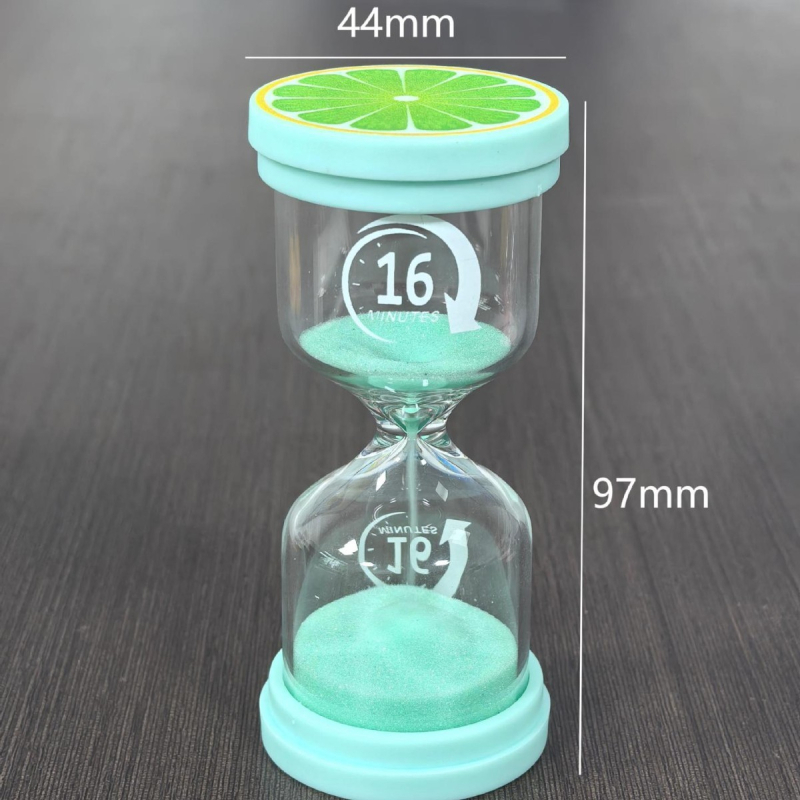 Cronometru de nisip cu design fructe macarons, sticlă borosilicată turnată, brand YIECGY, stil pastoral