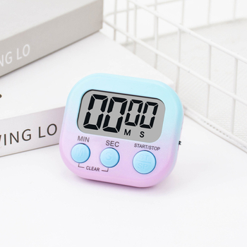 Digitalni vremenski timer s alarmom za učenje i kuhinju, kvadratni LCD zaslon, napajanje baterijom