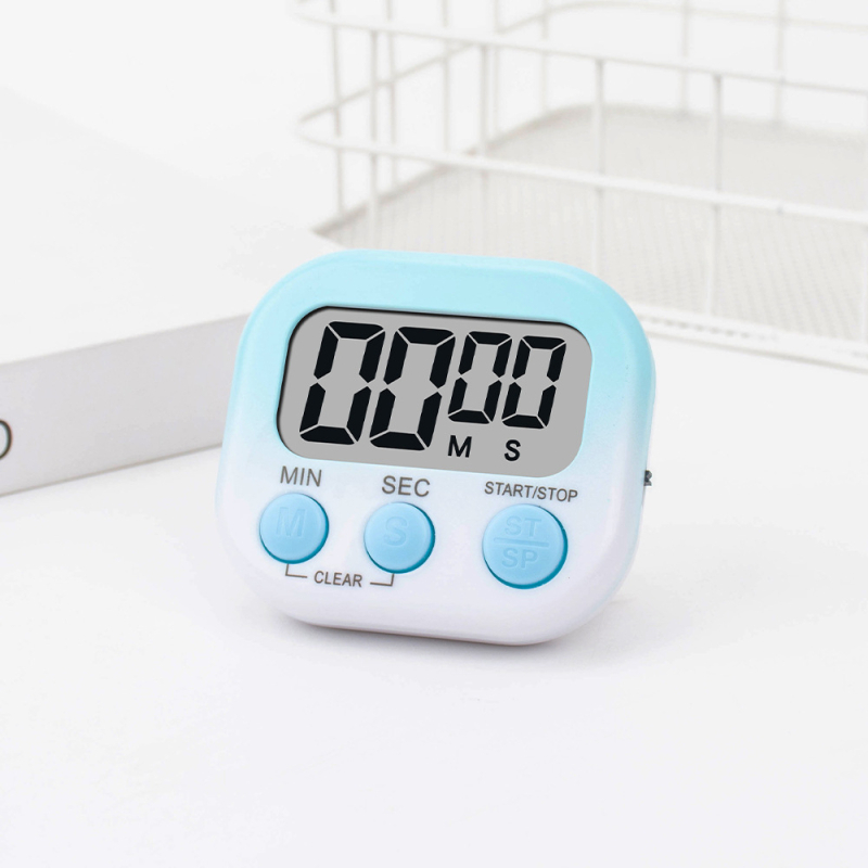 Digitalni vremenski timer s alarmom za učenje i kuhinju, kvadratni LCD zaslon, napajanje baterijom