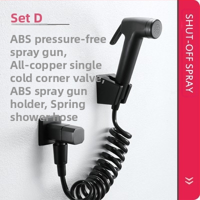 Set sprchy pre bidet s posilňovačom toalety — ABS, bez výstupu vody pod tlakom, viacfunkčné čistenie podláh, toalety a balkóna