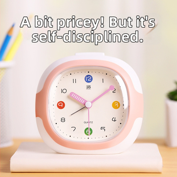 Ρολόι αφύπνισης μαθητών – ήσυχο, απλό, με αναλογική οθόνη, τροφοδοτούμενο με μπαταρία τύπου ξηρή, πλαστικό περίβλημα