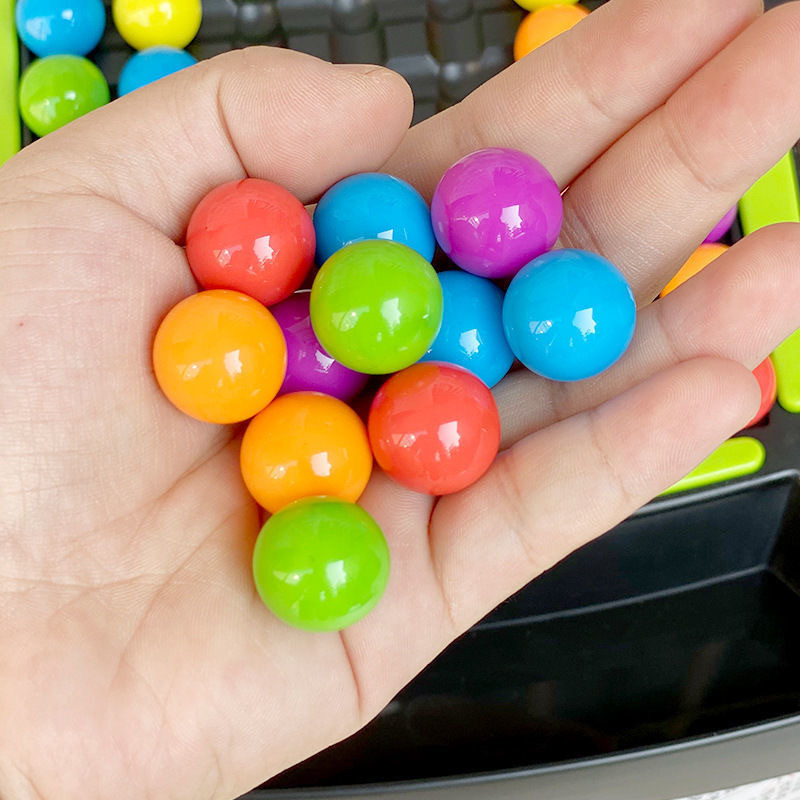 Joc de masă educativ cu 80 de mărgele pentru copii — antrenament de concentrare, interacțiune părinte-copil, construcție din plastic, pentru vârstele 4–14 ani