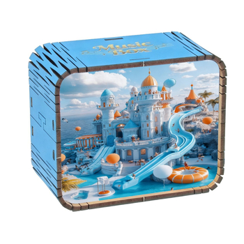 Fából készült zenei doboz városi látványosságokkal, kulturális és kreatív dizájn, utazási emlék (Anyag: Fa; Testreszabás: Nincs; Import: Nem; Ajándék: Nem; IP licenc: Nincs)